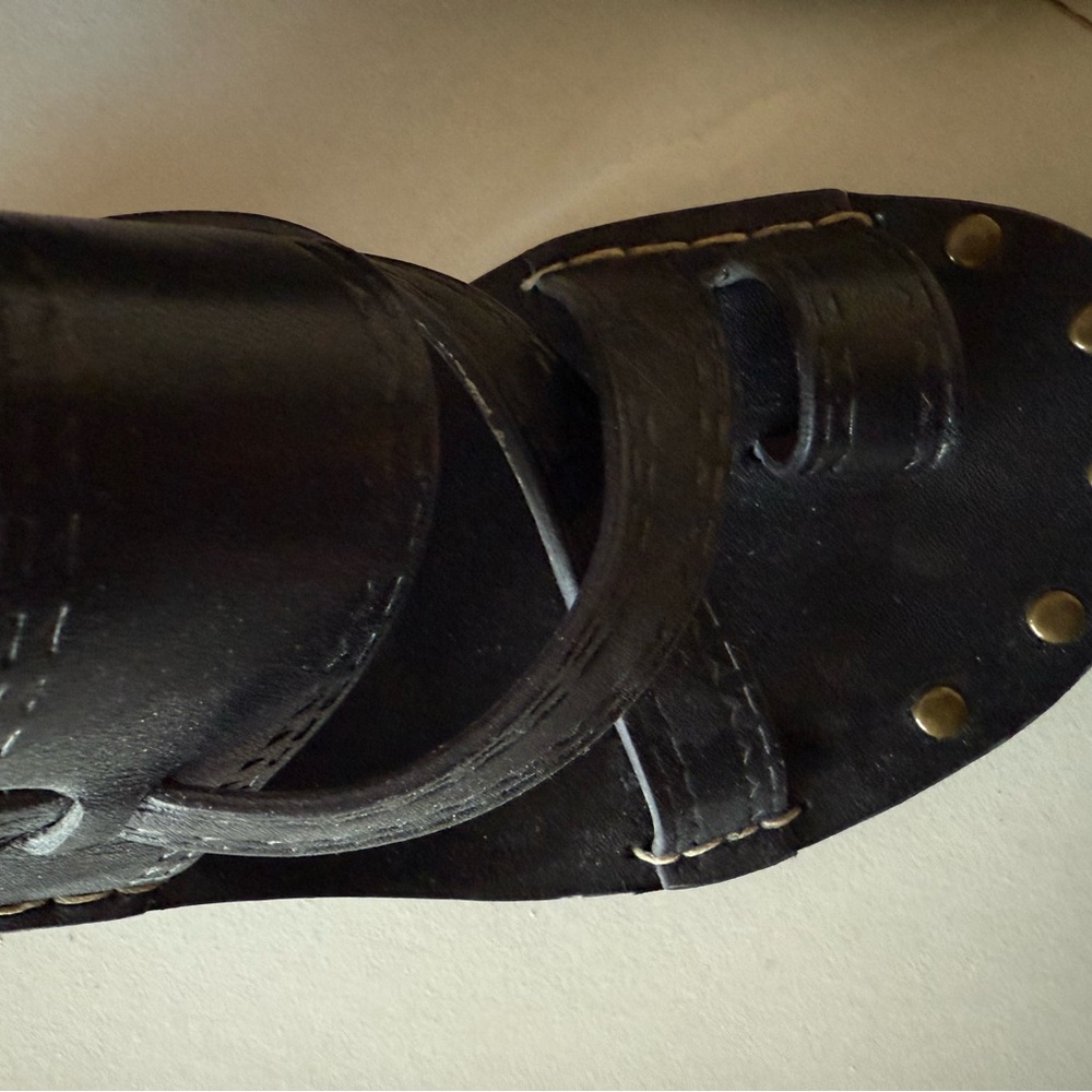 See By Chloe Dark Leather Sandals - Picture 2 of 9
